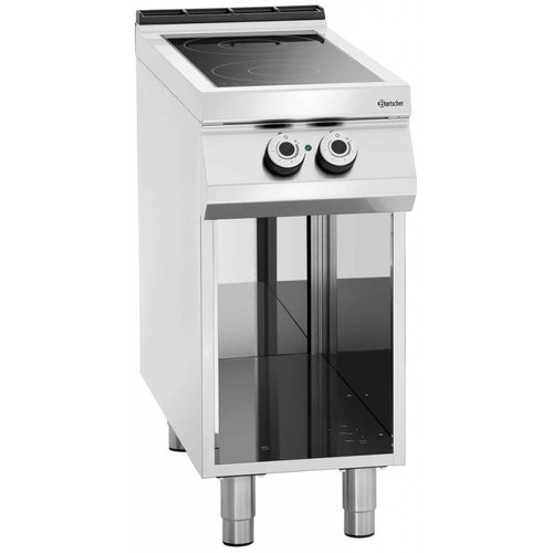 Bartscher Kuchnia ceramiczna elektryczna z 2 polami grzewczymi na podstawie otwartej, 8 kW Bartscher Kuchnia ceramiczna elektryczna z 2 polami grzewczymi na podstawie otwartej, 8 kW
