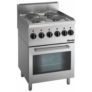 Bartscher Electric Cooker with 4 Hot Plates and Electric Convection Oven, 58 L, 10,2 kW Bartscher Electric Cooker with 4 Hot Plates and Electric Convection Oven, 58 L, 10,2 kW