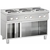 Bartscher Electric Cooker with 6 Round Hot Plates and Open Cupboard, 15,6 kW