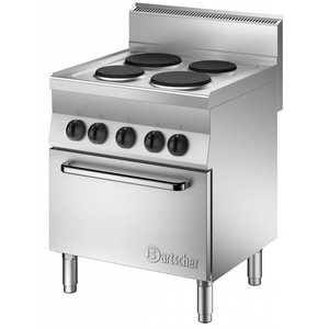 Bartscher Freestanding Electric Cooker with 4 Hotplates GN 1/1, 12,4 kW Bartscher Freestanding Electric Cooker with 4 Hotplates GN 1/1, 12,4 kW