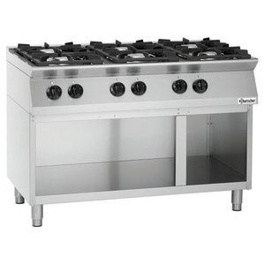 Bartscher Gas Cooker with 6 Burners on an Open Base dzielonej, 28,5 kW Bartscher Gas Cooker with 6 Burners on an Open Base dzielonej, 28,5 kW