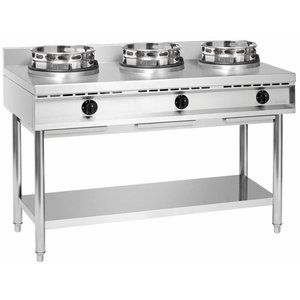 Bartscher Gas Wok Cooker with 3 Burners on an Open Base, 34,5 kW Bartscher Gas Wok Cooker with 3 Burners on an Open Base, 34,5 kW