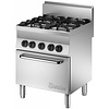 Bartscher Gas Cooker with 4 Burners and Gas Oven GN 1/1, 18 kW Bartscher Gas Cooker with 4 Burners and Gas Oven GN 1/1, 18 kW