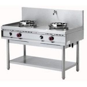 Diamond Gas Wok Cooker with 2 Burners on an Open Base, 22356 kcal / h Diamond Gas Wok Cooker with 2 Burners on an Open Base, 22356 kcal / h