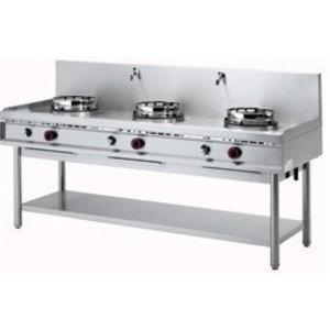 Diamond Gas Wok Cooker with 3 Burners on an Open Base, 33534 kcal / h Diamond Gas Wok Cooker with 3 Burners on an Open Base, 33534 kcal / h
