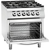 Bartscher Gas Cooker with 4 Burners and Electric Oven GN 2/1, 30,1 kW Bartscher Gas Cooker with 4 Burners and Electric Oven GN 2/1, 30,1 kW