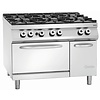 Bartscher Gas Cooker with 6 Burners, CupBoard and Electric Oven GN 2/1, 37,5 kW Bartscher Gas Cooker with 6 Burners, CupBoard and Electric Oven GN 2/1, 37,5 kW