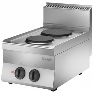 Bartscher Countertop Electric Cooker with 2 Hot Plates, 4,1 kW Bartscher Countertop Electric Cooker with 2 Hot Plates, 4,1 kW