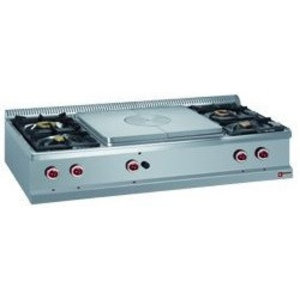 Diamond Kuchnia gazowa nastawna z 4 palnikami i płytą grzewczą, 31820 kcal / h Diamond Kuchnia gazowa nastawna z 4 palnikami i płytą grzewczą, 31820 kcal / h