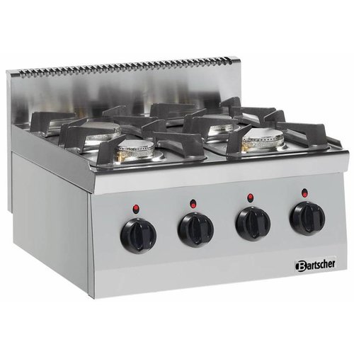 Bartscher Kuchnia gazowa nastawna z 4 palnikami, 19 kW Bartscher Kuchnia gazowa nastawna z 4 palnikami, 19 kW