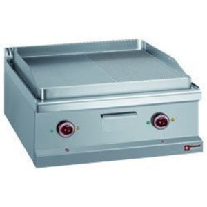 Diamond Countertop Electric Cast Iron Griddle 650 x 570 mm, Smooth/Ribbed, 8 kW, 400-230V