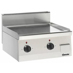 Bartscher Countertop Electric Griddle 590 x 440 mm, Smooth, 2 Heating Zones, 7,2 kW, 400V