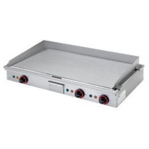 Diamond Countertop Electric Teppanyaki Griddle Chromed Plate, 2 Heating Zones, 10 kW, 400-230V