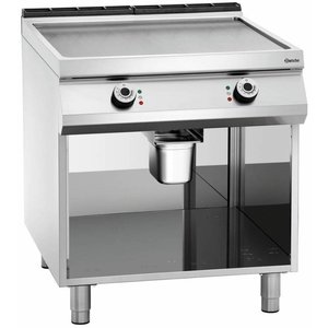 Bartscher Electric Griddle 755 x 760 mm, Smooth, 2 Heating Zones, 15 kW, 400V on Half-Open Base Bartscher Electric Griddle 755 x 760 mm, Smooth, 2 Heating Zones, 15 kW, 400V on Half-Open Base