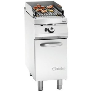 Bartscher Gazowy grill lawowy 350 x 505 mm, 12 kW na podstawie z szafką Bartscher Gazowy grill lawowy 350 x 505 mm, 12 kW na podstawie z szafką