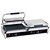 CaterChef Double Cast Iron Contact Grill, Grooved Grill Plate, 4,4 kW