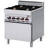 Diamond Gas Cooker with 4 Burners and Electric Oven GN 1/1, 21,16 kW