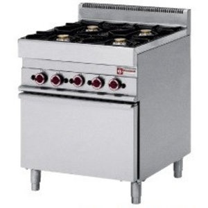 Diamond Gas Cooker with 4 Burners and Electric Oven GN 1/1, 21,16 kW