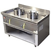 Diamond Gas Wok Cooker with 2 Burners and Open Cupboard, 36870 kcal / h