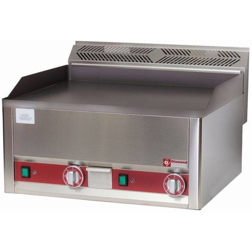 Diamond Elektryczna płyta grillowa 650 x 480 mm, gładka, żeliwna, 2 strefy grzewcze, 6 kW, 400-230V, nastawna Diamond Elektryczna płyta grillowa 650 x 480 mm, gładka, żeliwna, 2 strefy grzewcze, 6 kW, 400-230V, nastawna