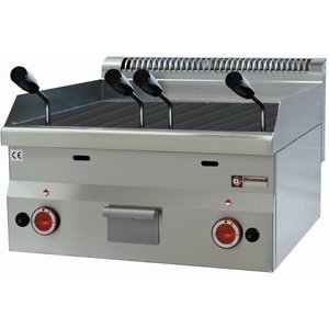 Diamond Countertop Gas Cast Iron Charbroiler 2 Heating Zones, 7700 kcal/h