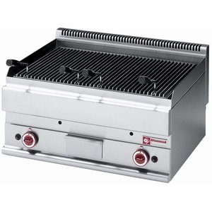 Diamond Gazowy grill lawowy, żeliwny, 2 strefy grzewcze, 9460 kcal/h, nastawny