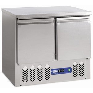 Diamond Double Door Refrigerated Table 240 L, from 2 °C to 8 °C, Bottom-Mounted Compressor