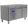 Diamond Double Door Refrigerated Table 245 L, from 0° C to 8 °C, Side-Mounted Compressor, Ventilated