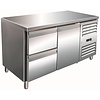 Saro Single Door Refrigerated Table with 2 Drawers 314 L, from -2 °C to 8 °C, Side-Mounted Compressor