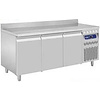 Diamond Tripple Door Refrigerated Table with Splashback 405 L, from -2 °C to 8 °C, Side-Mounted Compressor, Ventilated