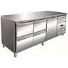 Saro Single Door Refrigerated Table with 4 Drawers 465 L, from -2 °C to 8 °C, Side-Mounted Compressor