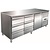 Saro Single Door Refrigerated Table with 6 Drawers 465 L, from -2 °C to 8 °C, Side-Mounted Compressor