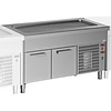 Diamond Double Door Refrigerated Table, GN 1/1, from -3 °C to 10 °C, Side-Mounted Compressor