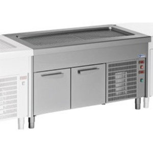 Diamond Double Door Refrigerated Table, GN 1/1, from -3 °C to 10 °C, Side-Mounted Compressor Diamond Double Door Refrigerated Table, GN 1/1, from -3 °C to 10 °C, Side-Mounted Compressor