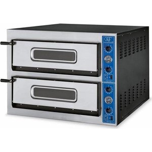 GGF Piec do pizzy 2-komorowy elektryczny 14,4 kW, 12 x Ø 30 cm, 400 V GGF Piec do pizzy 2-komorowy elektryczny 14,4 kW, 12 x Ø 30 cm, 400 V