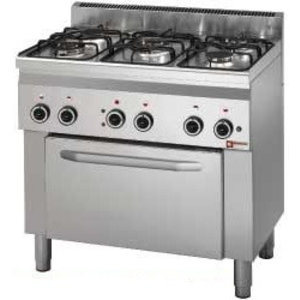 Diamond Gas Cooker with 5 Burners and Electric Oven GN 1/1, 18,5 kW Diamond Gas Cooker with 5 Burners and Electric Oven GN 1/1, 18,5 kW