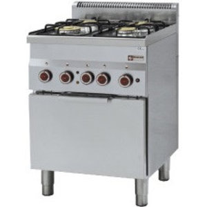 Diamond Gas Cooker with 4 Burners and Electric Oven GN 2/3, 16,8 kW
