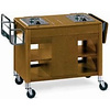 Diamond Flambée trolley, 2 gas burners, wood "walnut"