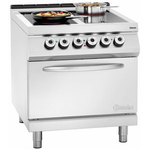 Bartscher Electric Cooker z 4 Hot Zones and Electric Oven GN 2/1, 21,6 kW