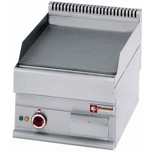 Diamond Countertop Electric Cast Iron Griddle 395 x 520 mm, Smooth, 4,5 kW, 400V