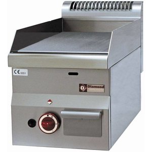 Diamond Countertop Gas Cast Iron Griddle Smooth, 4475 kcal/h Diamond Countertop Gas Cast Iron Griddle Smooth, 4475 kcal/h