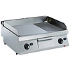 Diamond Countertop Gas Griddle 730 x 540 mm, 2/3 Smooth, 1/3 Ribbed, Chromed, 2 Heating Zones, 12040 kcal/h
