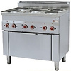 Diamond Electric Cooker with 5 Hotplates and Electric Oven GN 2/1, 14 kW