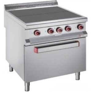 Diamond Electric Cooker with 4 Hot Plates and Electric Convection Oven GN 2/1, 16 kW