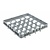 AmerBox Nadstawa do kosza na szkło 25 przegród / 500 x 500 x 75 mm, szara