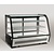 Resto Quality Cake Showcase Rectangular, 160 L, from 2°C to 12°C, Countertop, with Led Lighting, Black-Silver