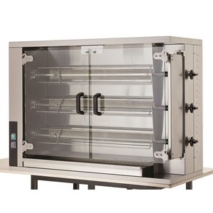 Resto Quality Gas Rotisserie Grill 3 Splits, 12-15 Chickens, 14,1 kW Resto Quality Gas Rotisserie Grill 3 Splits, 12-15 Chickens, 14,1 kW