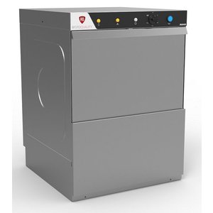 Resto Quality Undercounter Dishwasher 500 x 500 mm with Drain Pump and Liquid Detergent Dispenser, up to 30 baskets/h