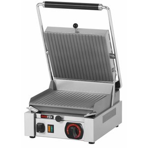 RedFox RedFox Grill kontaktowy pojedyńczy żeliwny, płyta ryflowana, 260 x 240 mm, 3 kW