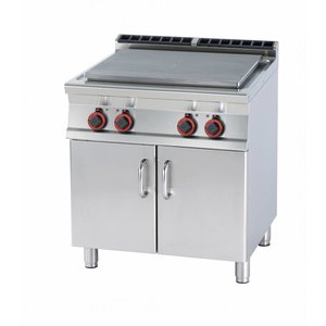 RM GASTRO Cast-Iron Electric Cooker with 4 Hot Zones and Cupboard, 10 kW